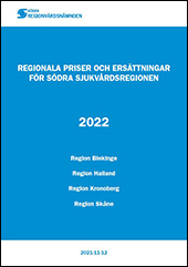 Regionala priser och ersättningar för Södra sjukvårdsregionen 2022