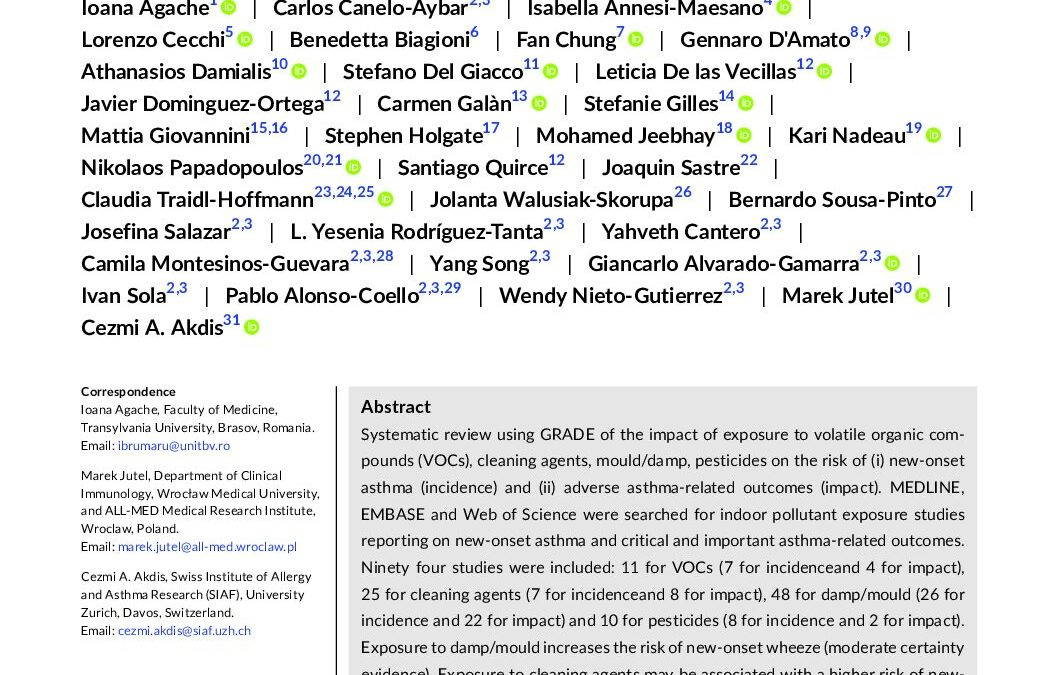 Allergy – 2024 – Agache – The impact of indoor pollution on asthma‐related outcomes A systematic review for the EAACI