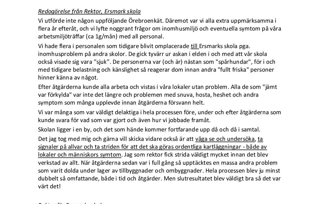 Ersmarks skola Vad hände sen 2026