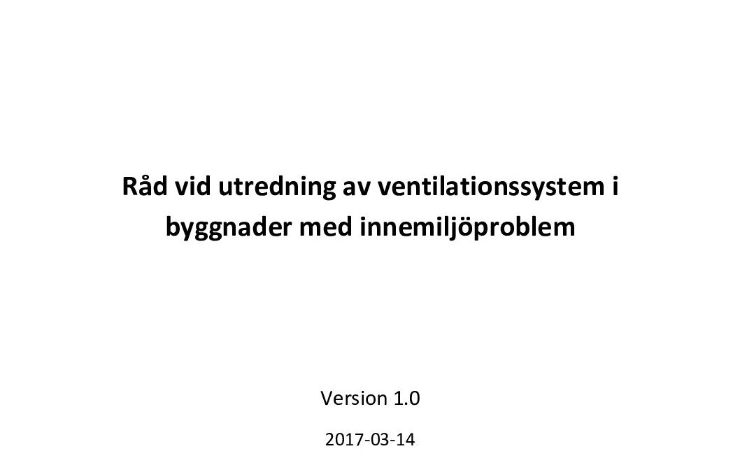 SWESIAQ Ventilationsutredning 2017